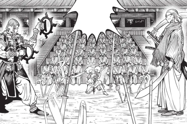 Lectura Manga Tenkaichi: The Greatest Warrior Under the Rising Sun Capítulo 53 en Español, Luchando entre sí con sus armas favoritas